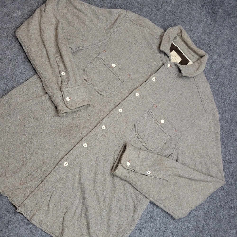 Tommy Bahama Shirt Shacket Mens Large Brown Minimalist Casual Outdoor Pocket